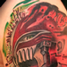 Screaming man with blood Tattoo Design Thumbnail